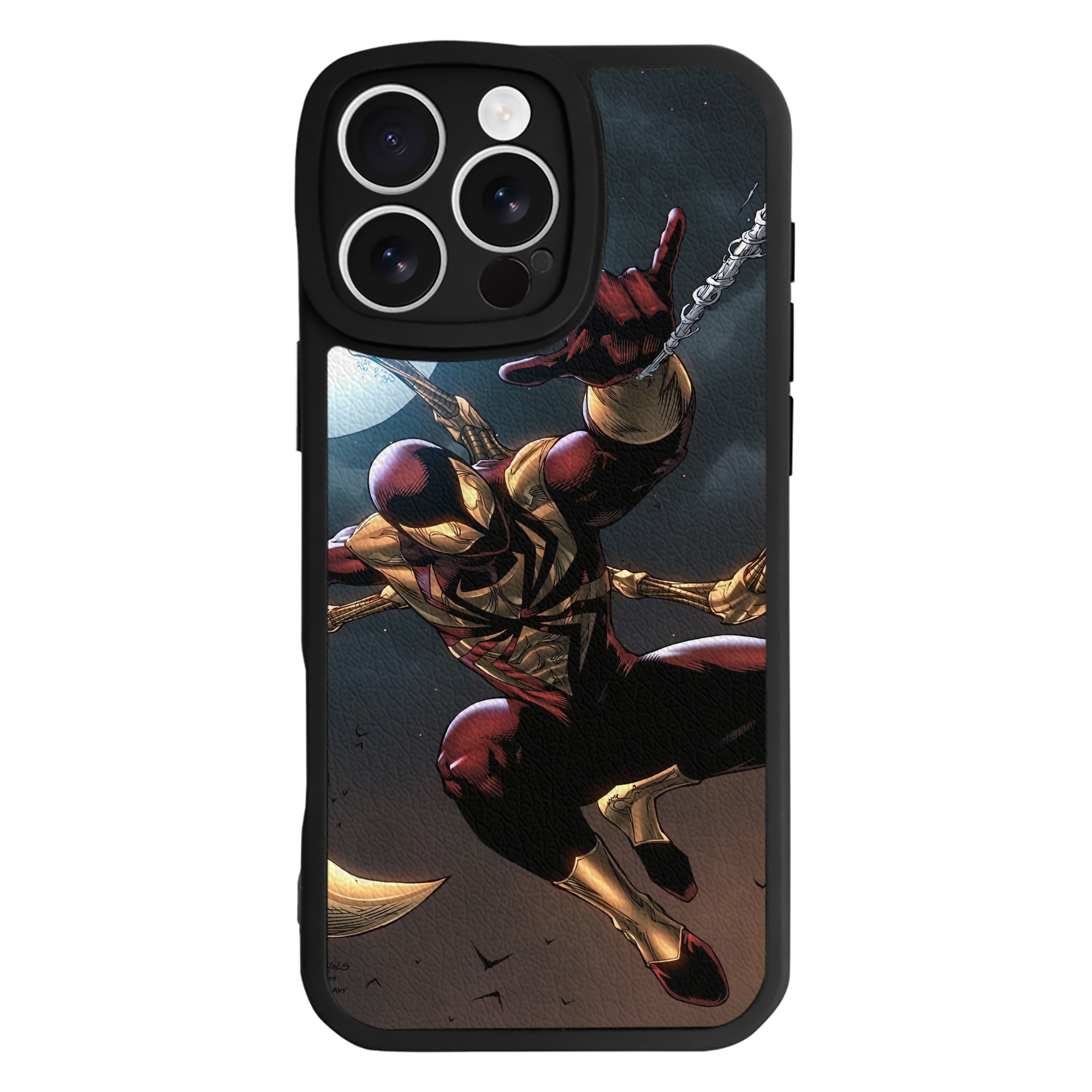 Spider Man スパイダーマン 【iPhone 16シリーズ対応】シリコンスマホケース（レザー調） 材質：シリコン
